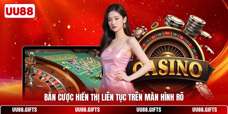 Bàn cược hiển thị liên tục trên màn hình rõ